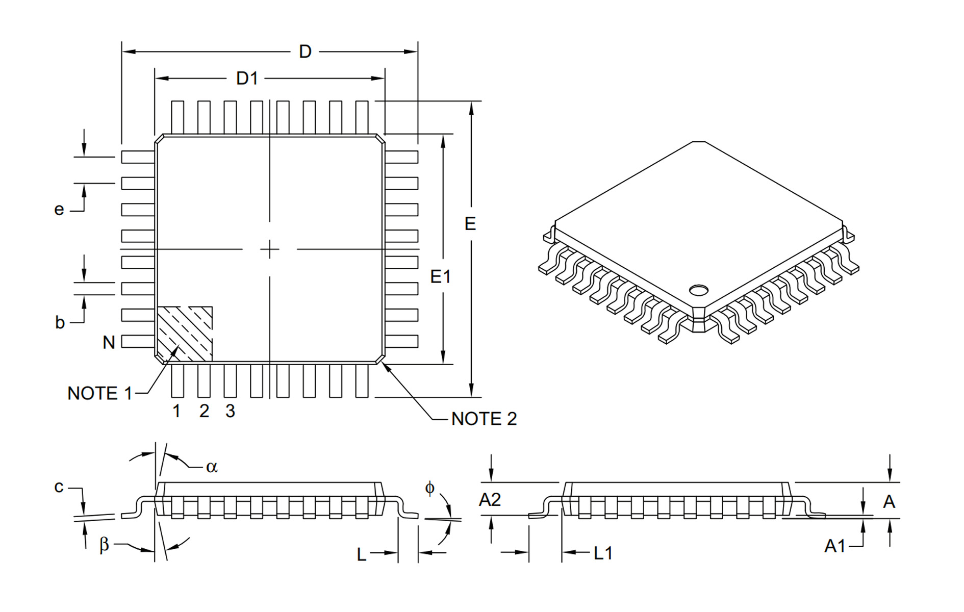 ATMEGA328P-AU package
